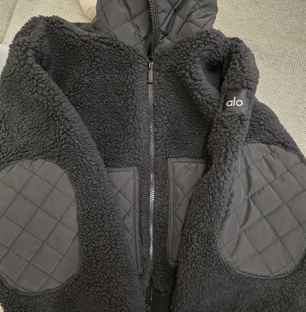 ALO Yoga Edge Black Bomber Jacket